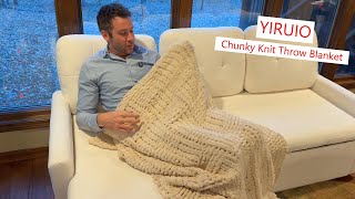 YIRUIO Chunky Knit Throw Blanket soft and cozy blanket knitblanket soft [upl. by Ydor223]