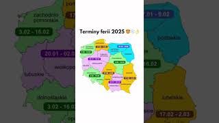 To kiedy masz ferie zimowe 😇☃️ terminy ferii zimowych 2025 [upl. by Mercuri]