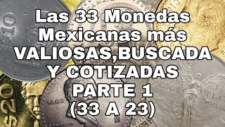 Las 33 Monedas Mexicanas mas VALIOSASBUSCADAS Y COTIZADAS Parte 1 [upl. by Marino]