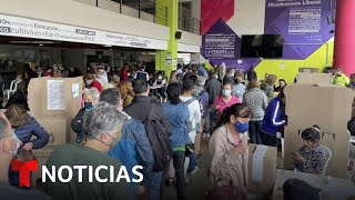 Colas y denuncias en este día de elecciones para el Congreso en Colombia  Noticias Telemundo [upl. by Aihsekel]