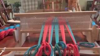 Warping Stripes on a Cricket Loom [upl. by Wordoow]