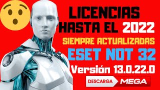 LICENCIA Y SERIALES PARA ESET NOD32 ANTIVIRUS ACTUALIZADO 2021 FULL LICENCE [upl. by Akineg]