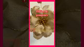 Pistilos dorados de pomponesdiy pistilos pompones pompom flowers poinsettia pistils navidad [upl. by Tremayne]