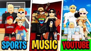 SPORTS FAMILY vs MUSIC FAMILY vs YOUTUBE FAMILY in Roblox BROOKHAVEN RP [upl. by Ariay]