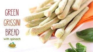 Spinach Grissini Breadstick Recipe [upl. by Ikram]