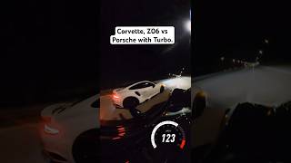 Corvette Z06 vs Porsche with Turbo corvette zo6 chevrolet chevy [upl. by Anyak783]