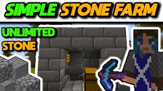 EASIEST CobblestoneStone Farm Tutorial Java amp Bedrock  Minecraft 120 [upl. by Nedah]