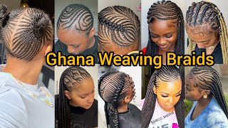 2024 Latest Cornrow Braids Hairstyles  Braids for Black Women  Twist Hairstyle  Ghana Weaving [upl. by Gulick]