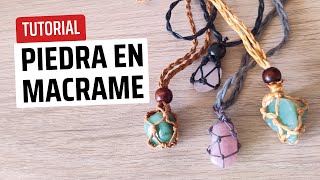 Tutorial piedra engarzada en macramé [upl. by Eladnar]