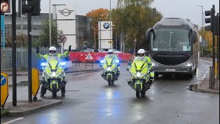 Watford Fans Escorted into Luton For Derby Day  191024 [upl. by Bremen]