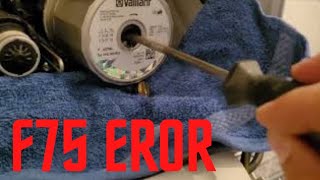 Vaillant F75 eror code pump failure pump lockout [upl. by Heshum]