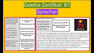 Goethe Zertifikat B1  Übungen zum Sprechen [upl. by Carper397]