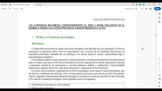 Evaluación Psicológica UNED  Orientaciones T2 3 y 4 [upl. by Kendra656]