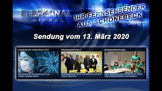 ELBEKANAL Sendung vom 13 März 2020 [upl. by Aniv356]