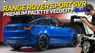 Range Rover Sport SVR 50 V8 SuperCharged in SVO Velocity Blue  Carbon Painted Bonnet  Walkaround [upl. by Dominic]