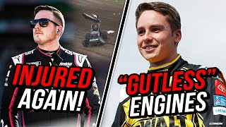 Alex Bowman Injured In Sprint Car Crash  Christopher Bell Calls Out NASCAR quotGutlessquot Engines [upl. by Marthe994]