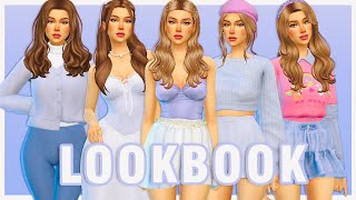 PURPLE LOOKBOOK🦄 Sims 4 Create A Sim FULL CC LIST Spring Lookbook sims4 ts4 [upl. by Enihpets]