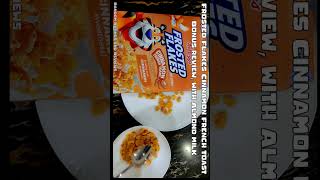 Kelloggs Frosted Flakes Cinnamon French Toast Cereal RandomRatingsandReviews FrostedFlakes snacks [upl. by Aerdua748]