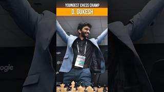 Gukesh became the youngest chess champion in the world chess gukesh news [upl. by Corine]