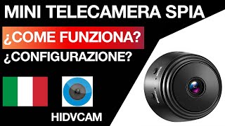 Mini Telecamera Spia Nascosta A9 HD App HIDVCAM [upl. by Anayhd]