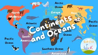 Learn Continents and Oceans  Animals in each continent and ocean [upl. by Ezra]