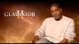 quotGladiator IIquot star Alexander Karim talks Denzel Washington amp Paul Mescal [upl. by Steddman]