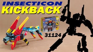 Tutorial Transformer Insect  Insecticon Kickback using LEGO Creator 31124 Super robot [upl. by Gilmer]