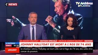 Annonce mort de Johnny Hallyday  6122017  CNEWS [upl. by Edmanda]