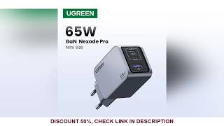 UGREEN 65W GaN Charger Type C Quick Charge 40 30 USB Charger For iPhone 16 15 14 Pro Macbook Air L [upl. by Tzong]