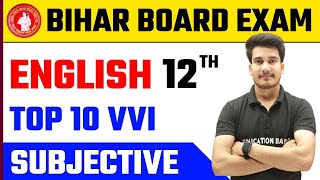 English Class 12 Subjective Question Answer 2025  Bihar Board 12th English Question Answer [upl. by Nivaj226]