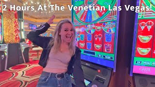 2 Hours Of Slot Play At The Venetian Las Vegas [upl. by Atnwahs267]