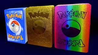 RAREST COOLEST POKEMON CARD COLLECTION  BLUE GOLDEN RAINBOW POKEMON CARDS pokemon pokémon [upl. by Anaela]