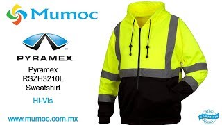 Pyramex RSZH3210L HiVis Safety Zipper Sweatshirt Unpacking [upl. by Isus]