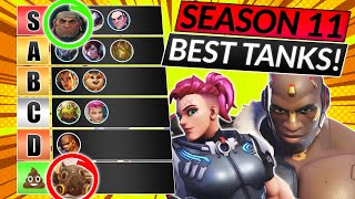 NEW SEASON 11 TIER LIST  Best TANK Heroes to Main  Overwatch 2 Meta Guide [upl. by Manolo]