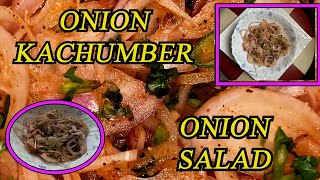 Onion kachumberOnion saladLaccha pyaz healthy saladaccompaniment to ChickenMurg malai tikka [upl. by Noedig]