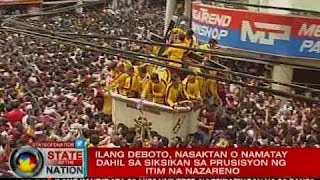 SONA Ilang deboto nasaktan o namatay dahil sa siksikan sa prusisyon ng Itim na Nazareno [upl. by Hada167]