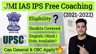 Jamia Free IAS Coaching 2021  JMI RCA  JMI Free Coaching For IAS [upl. by Scevor]