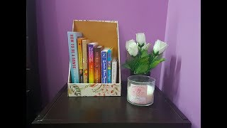 How to make a BookMagazine Holder at Home  Cardboard Crafts  Waste Cardboard Uses [upl. by Eilegna965]