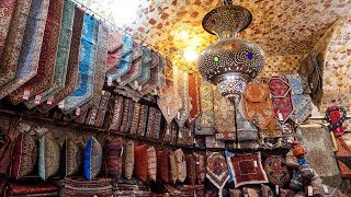 Buying persian rugs in Iran Tehran Grand Bazaar and Golestan Palace [upl. by Lancey821]