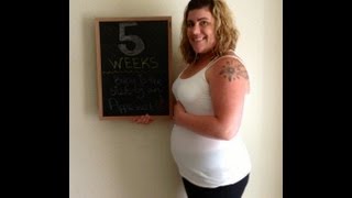 5 Weeks Pregnant w Baby 2 amp Belly Shot [upl. by Alanah]