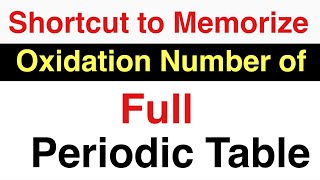 How to Memorize Oxidation Number of Full Periodic Table [upl. by Yekcor]