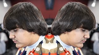 COMBOVER TRANSFORMATION HAIRCUT MID FADE  HARD PART [upl. by Idahs429]