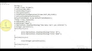 java  Swing class JTable insertRow user input 2  CodeLearning [upl. by Nosnehpets]