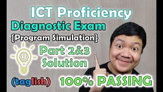 Program Simulation QUIZ SOLUTION  DICT Diagnostic Examination [upl. by Tews318]