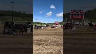 Chuckwagon racesAlbertaColdLakecowboysCPCAHorsesRodeodirt [upl. by Eedoj]