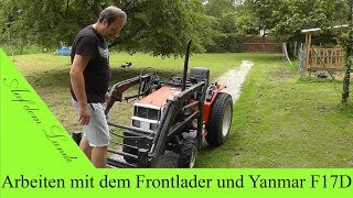 Vorstellung Yanmar F17d  Fahren und arbeiten mit dem Kleintraktor  Frontlader Test [upl. by Kyd]