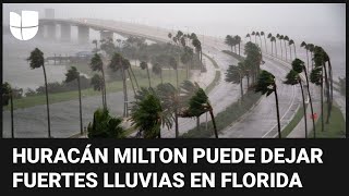 Marea de tormenta y lluvias intensas esto se espera del impacto del huracán Milton en Florida [upl. by Siuluj]