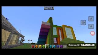 fiz uma casa muito colorida na minha cidade do Minecraft 😃😃😃😃😃 [upl. by Ailliw]