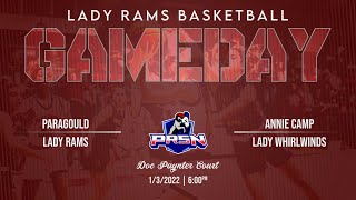 Paragould Lady Rams vs Annie Camp Whirlwinds  Jr High Basketball  132022 [upl. by Harwill]