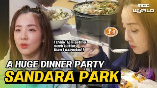 CC SANDARA eating like a squirrel in Naraes dinner party SANDARAPARK 2NE1 [upl. by Ariamat]